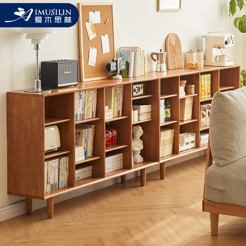 全实木书柜日式格子落地置物架