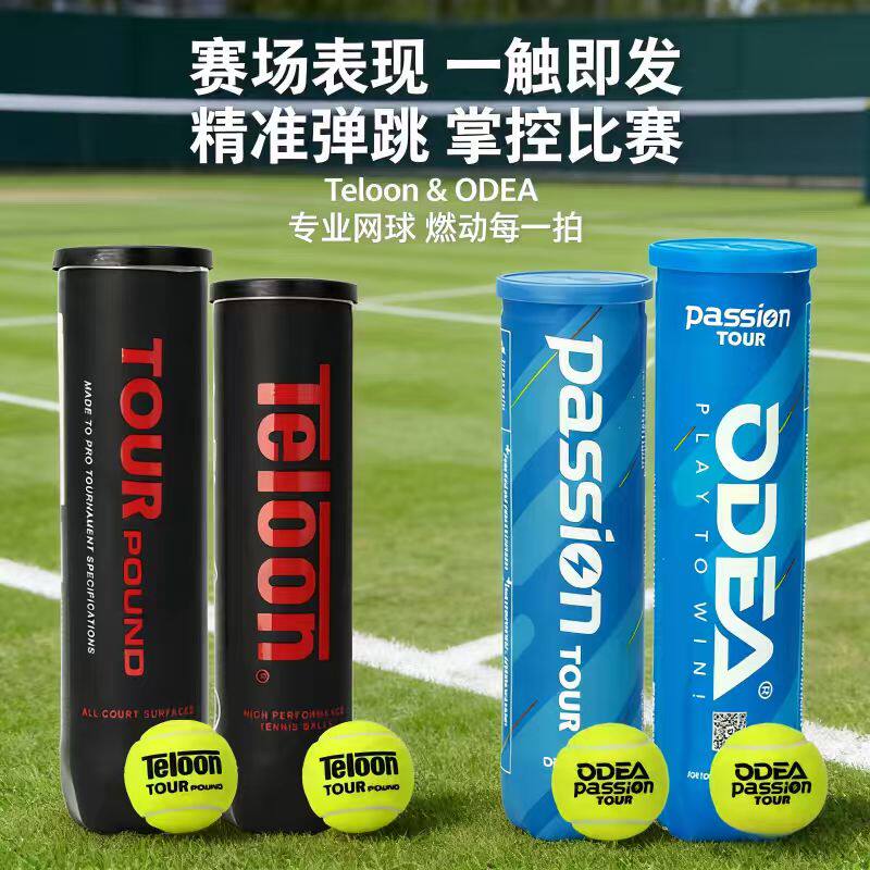 Teloon天龙网球POUND P4高弹耐打比赛球ODEA欧帝尔网球passion