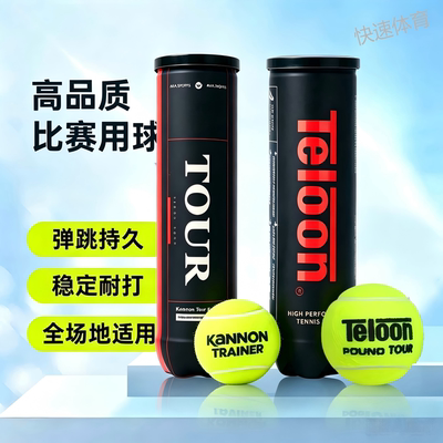 KANNON康龙Teloon天龙专业比赛网球罐装高弹耐打训练球比赛网球