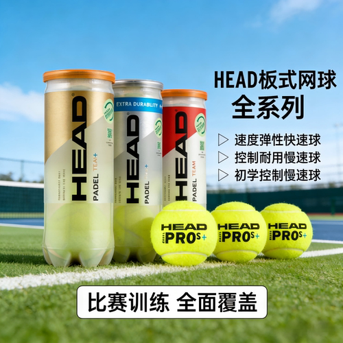 HEAD海德板式网球 PADEL BALL专业比赛训练用球笼式网球高弹耐打