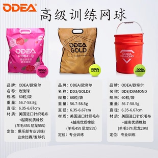 DD8耐打耐磨练习球 DD3 ODEA 欧帝尔网球专业无压高弹训练球gold