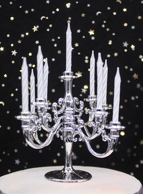 烛台欧式蜡烛台装饰插蜡烛摆件摆饰生日蜡烛派对节日用品蛋糕摆件