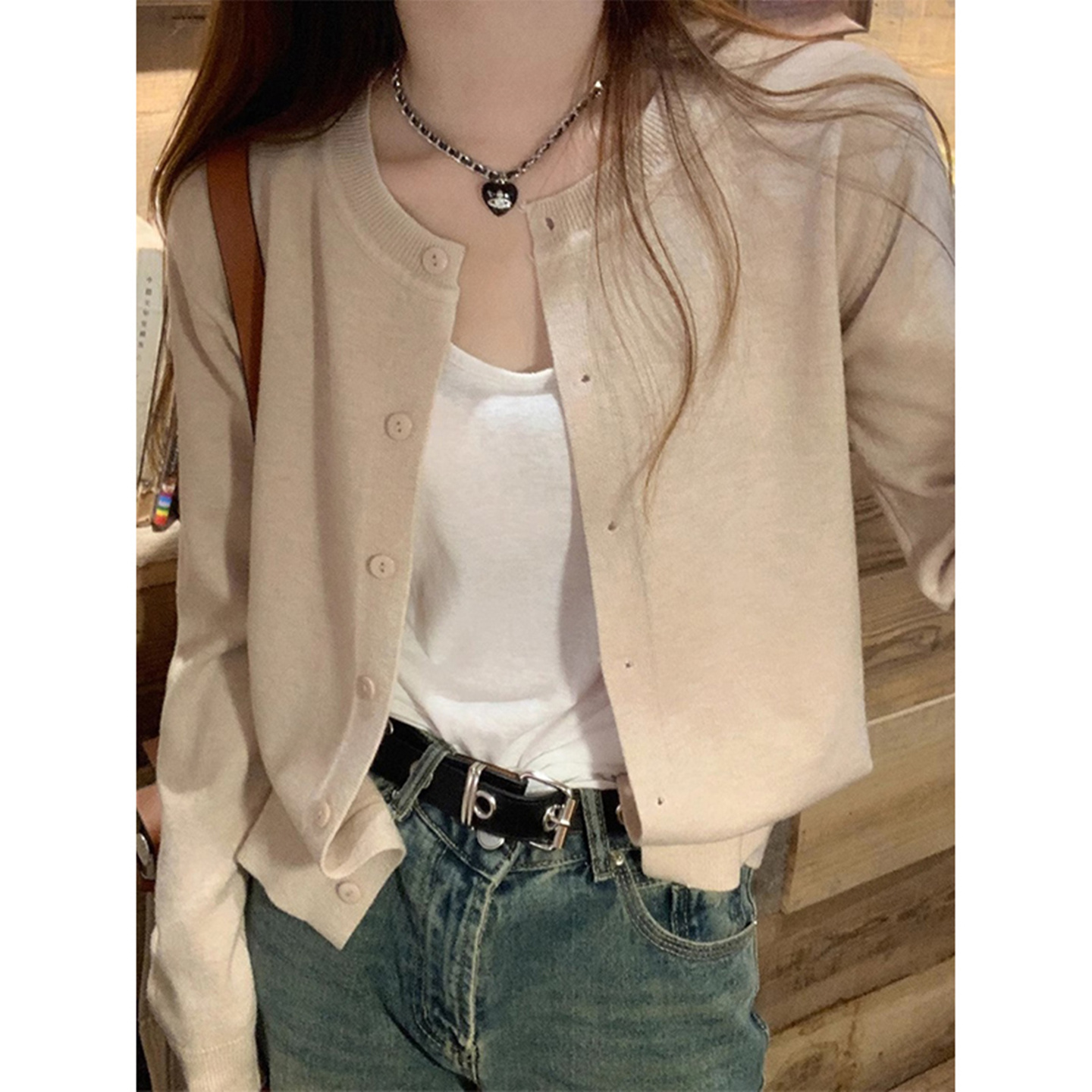 开衫毛衣女外套2025新款秋冬慵懒宽松外搭高级感针织衫小个子上衣