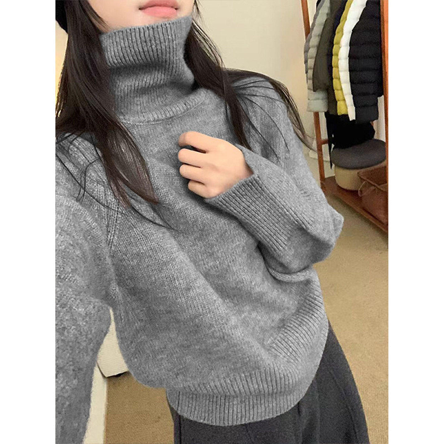 秋冬加厚保暖内搭高领毛衣女高级感外穿慵懒风宽松长袖针织衫上衣,女装/女士精品,毛针织衫,淘宝优惠券,粉丝福利购,淘宝优惠卷