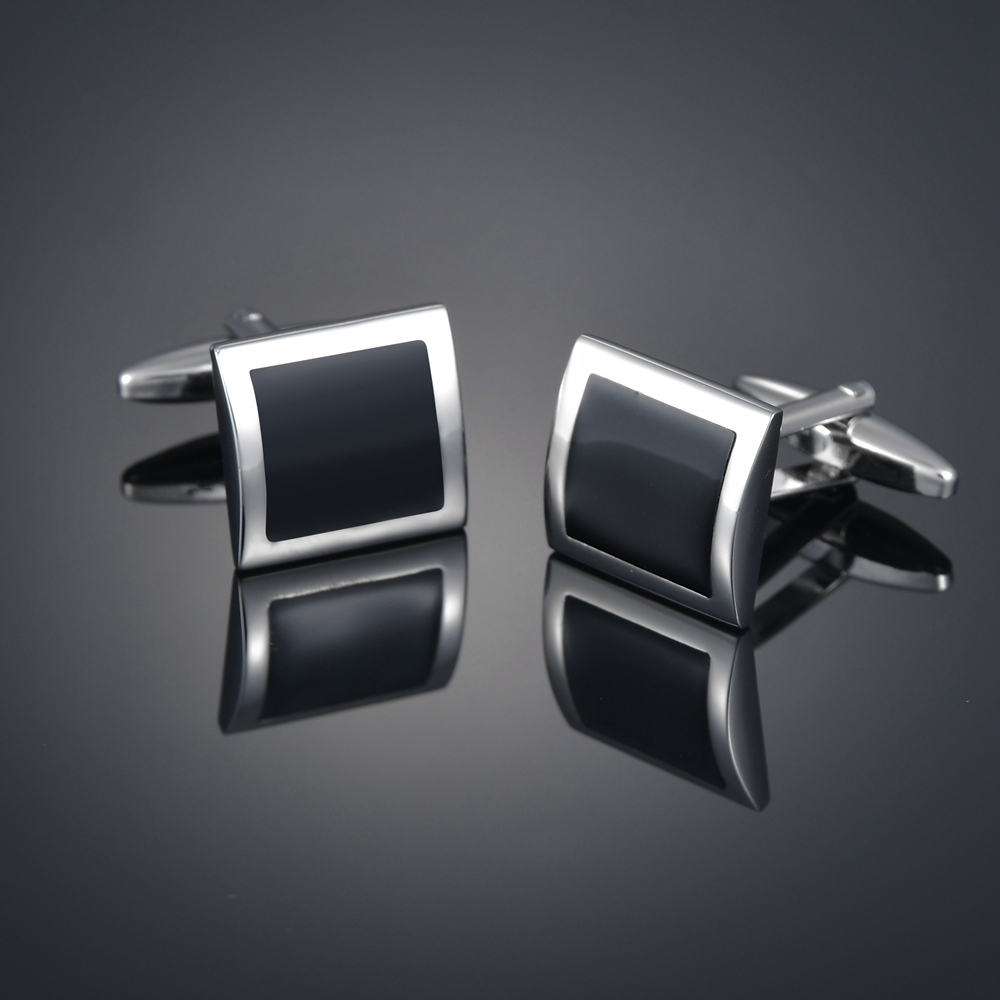 黑色正方形法式男士衬衫扣