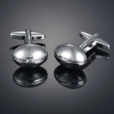 时尚金色银色橄榄球袖钉 法式长袖衬衫袖钉 衬衣配饰Cufflink