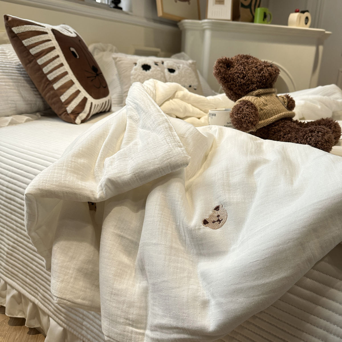 A类母婴级卡通夏季双层纱儿童夏凉被空调被可机洗2025新款薄被子