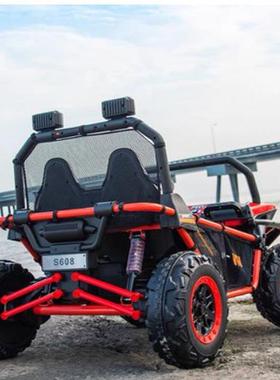 越野轻音utv儿童电动车四轮双座大玩具车可坐人宝宝遥控汽车金属