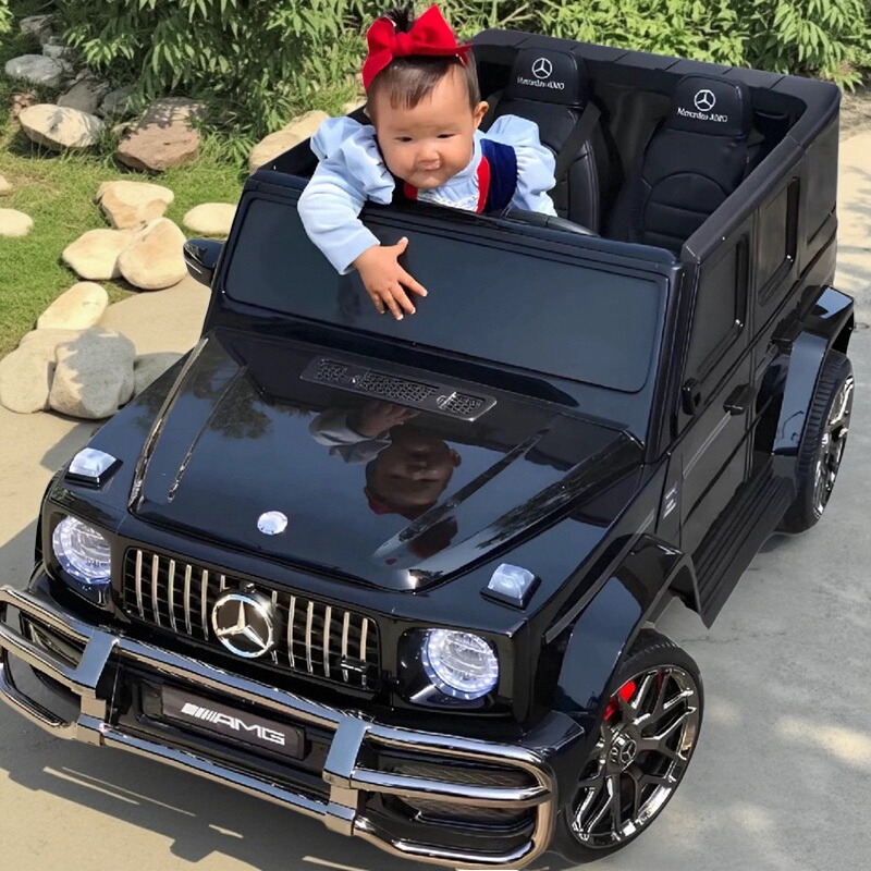 奔驰小孩四轮遥控可坐人电动汽车