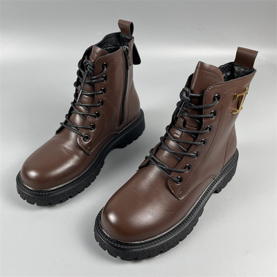 其他马丁靴长绒橡胶底机车靴