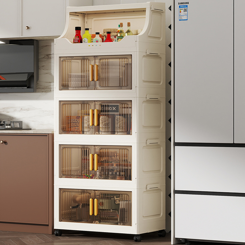 免安装收纳柜移动柜卫生间收纳柜落地储物柜杂物可折叠多层收纳柜