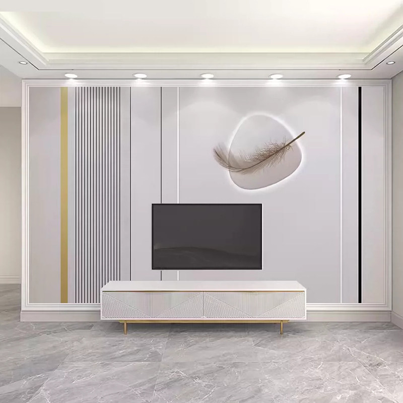 电视背景墙墙纸壁画3d8d立体简约现代影视墙壁纸客厅墙布高档大气