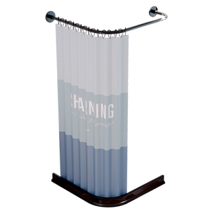 异形浴帘套装免打孔定制弧形杆L卫生间U型钻石磁性套装卫生间防水