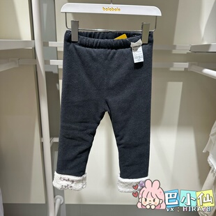201425123001 子2025冬婴儿加厚长裤 巴拉巴拉宝宝打底裤 女童夹棉裤