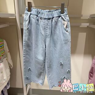 巴拉巴拉童装2026春装新款女婴幼童牛仔长裤阔腿裤201126108001