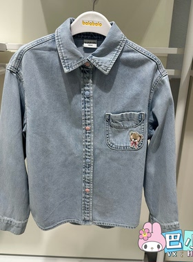 5折巴拉巴拉秋季女中童薄便服外套205牛仔衬衫202325102001