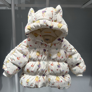 200424107007女婴童连帽保暖羽绒服 新款 5折巴拉巴拉童装 2024冬季