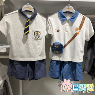 巴拉巴拉夏季帅气男幼童汪汪队联名款短袖短裤套装201226104104