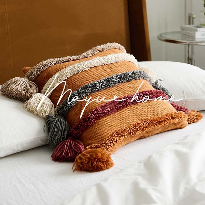 北欧ins风波西米亚流苏抱枕