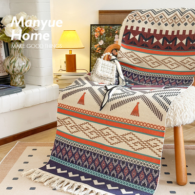 棉麻夏季复古抗皱椅垫