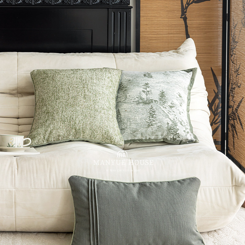 M.life 新中式沙发抱枕抱枕套客厅民宿装饰靠背床头靠垫软包含芯,居家布艺,靠垫/抱枕,淘宝优惠券,粉丝福利购,淘宝优惠卷