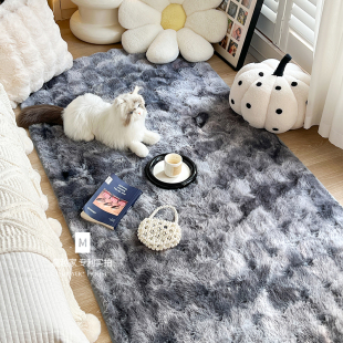 M.life 轻奢扎染毛绒床边垫榻榻米垫绒面地垫防滑垫客厅茶几地毯