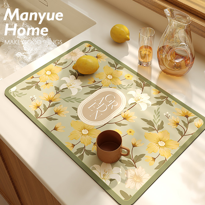 厨房台面碗筷沥水垫速干