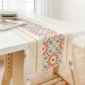 蔓越家 日式 ins简约餐桌桌旗现代长条桌布吊坠茶桌巾茶几桌旗布