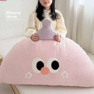 M.life 卡通ins风全棉绗缝床头靠垫沙发抱枕大靠背儿童房纯棉靠枕