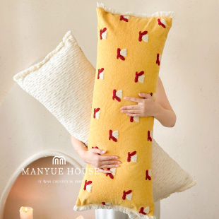 M.life 少女心客厅沙发长条枕腰靠长条靠枕靠垫大软包床头靠背