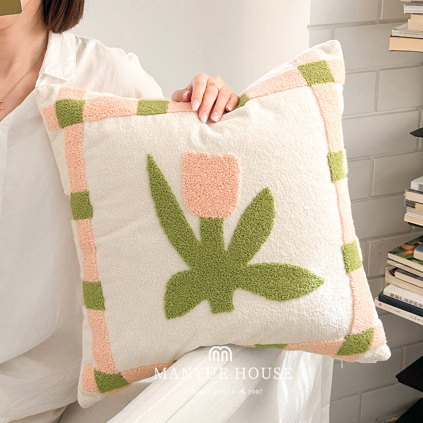 M.life 少女心郁金香客厅沙发抱枕靠垫榻榻米腰枕靠背抱枕套含芯,居家布艺,靠垫/抱枕,淘宝优惠券,粉丝福利购,淘宝优惠卷