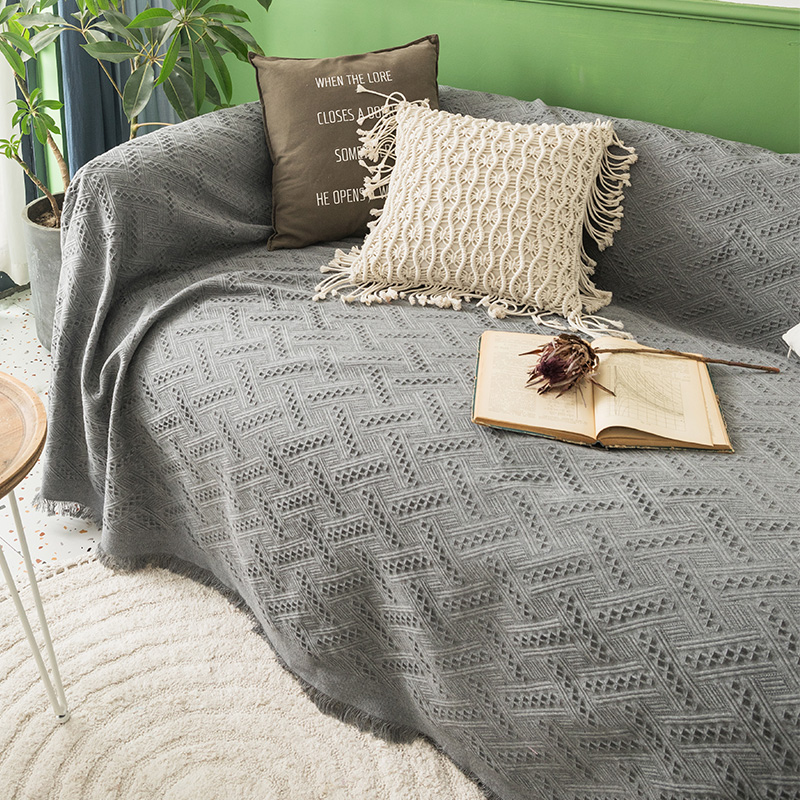 蔓越家ins北欧沙发巾盖毯布
