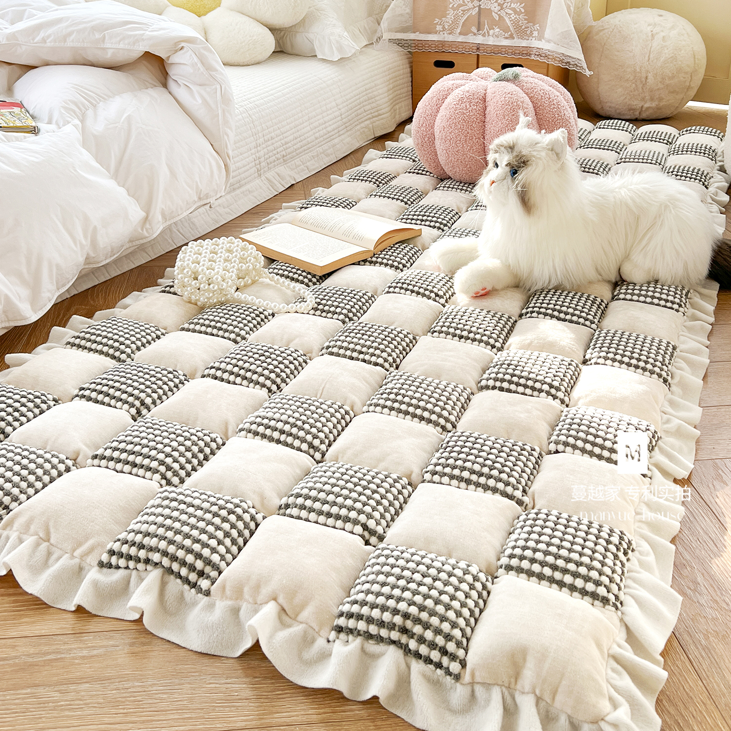 M.life 海盐麻薯 馒头垫加厚地垫卧室床边地毯防滑垫子满铺脚垫