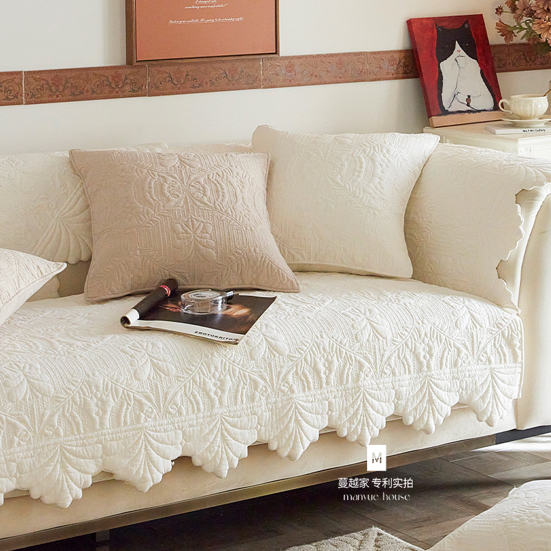 水洗全棉重工刺绣沙发垫