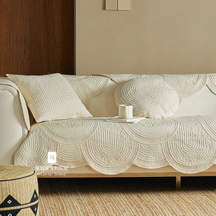 M.life 高级复古水洗全棉沙发垫纯棉沙发套罩巾坐垫通用 草木年轮