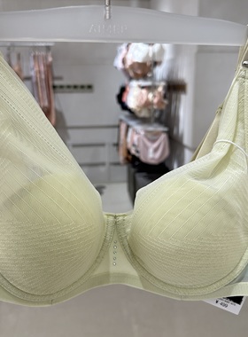AM11A741爱慕25春夏净痕3/4软托大胸显小蕾丝轻薄透气文胸吊牌499