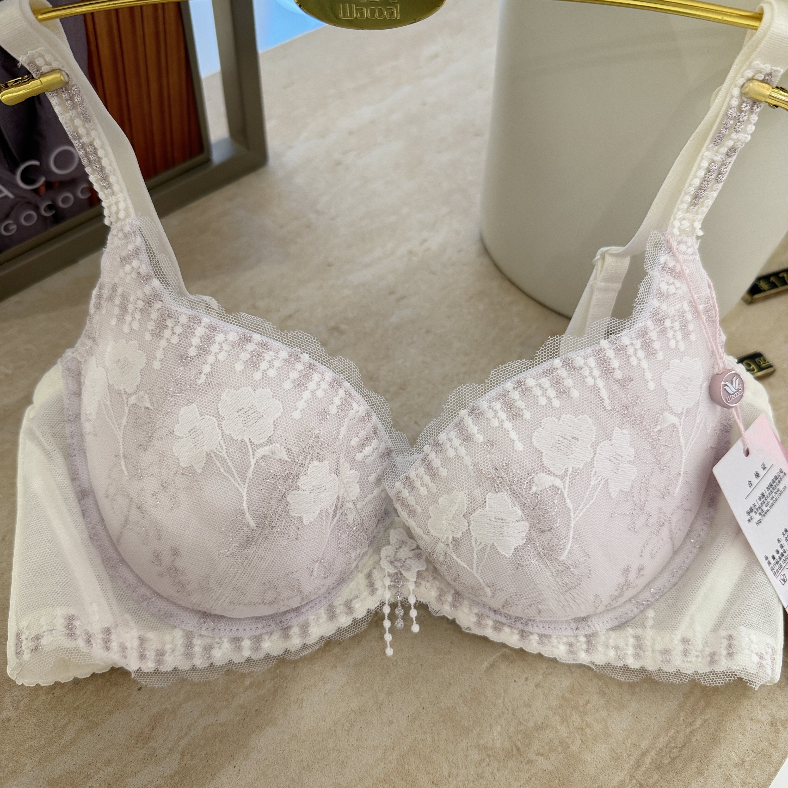 华歌尔WB3521薄款聚拢宽侧收副乳调整型文胸内衣女339