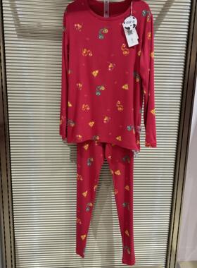 套装价爱慕儿童奶皮衣灵蛇献瑞AK374G803男女童红色蛇宝保暖衣裤