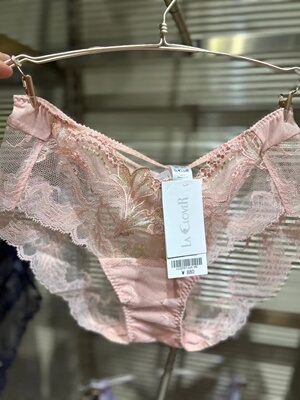 LC22TE1高端LA CLOVER兰卡文22香榭奇缘性感蕾丝低腰三角内裤女式