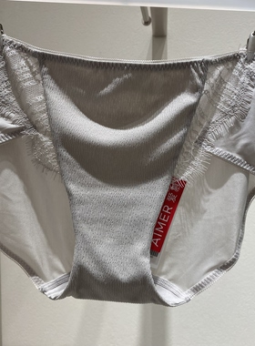 专柜正品 爱慕AM23C561银河漫游蕾丝中腰网眼透气内裤配AM14C561