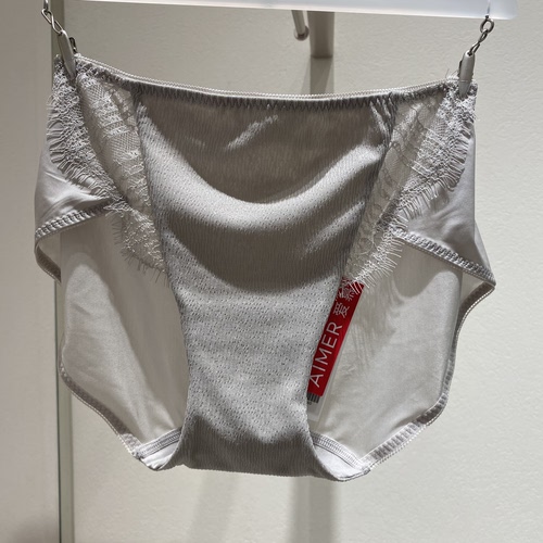 专柜正品 爱慕AM23C561银河漫游蕾丝中腰网眼透气内裤配AM14C561