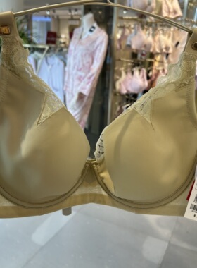 爱慕美体简塑4/4软钢圈薄杯大胸显小性感蕾丝文胸AD130491 899