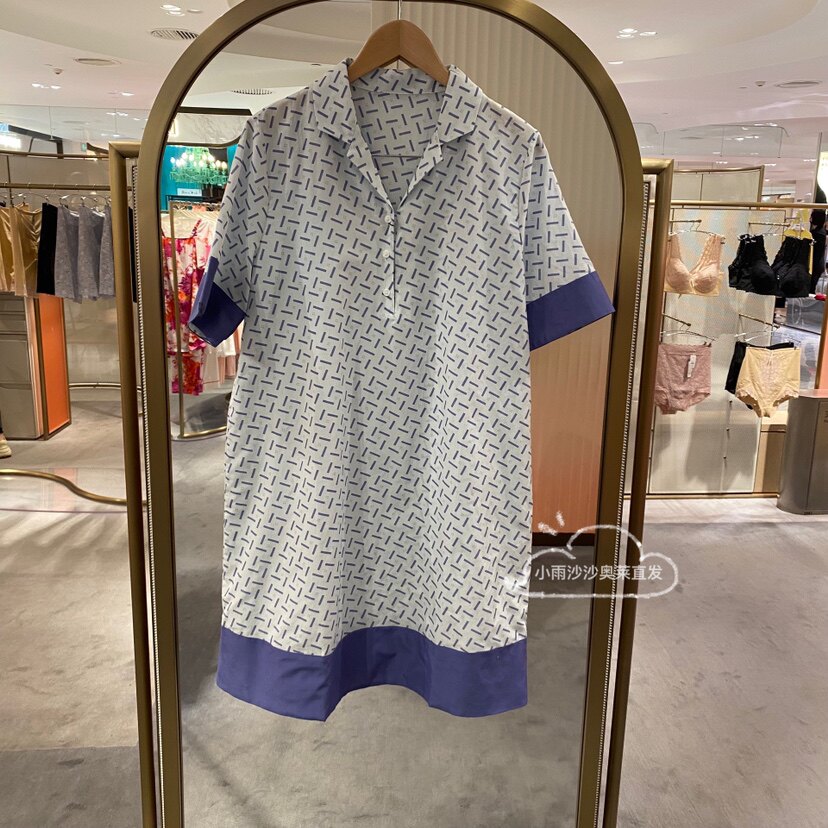 新款华歌尔WN20A4 24夏桑蚕丝加棉柔软宽松短袖家居女式睡裙1099
