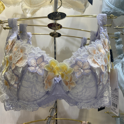 salute有钢圈刺绣文胸