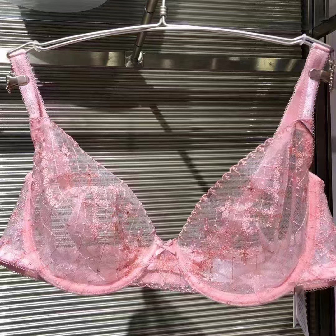 兰卡文LC13SR1星河闪烁性感薄透杯文胸女大胸显小内衣女现