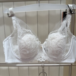 LC13AAW1兰卡文LACLOVER新款花间墨语兔耳朵垫放凸点超薄蕾丝文胸