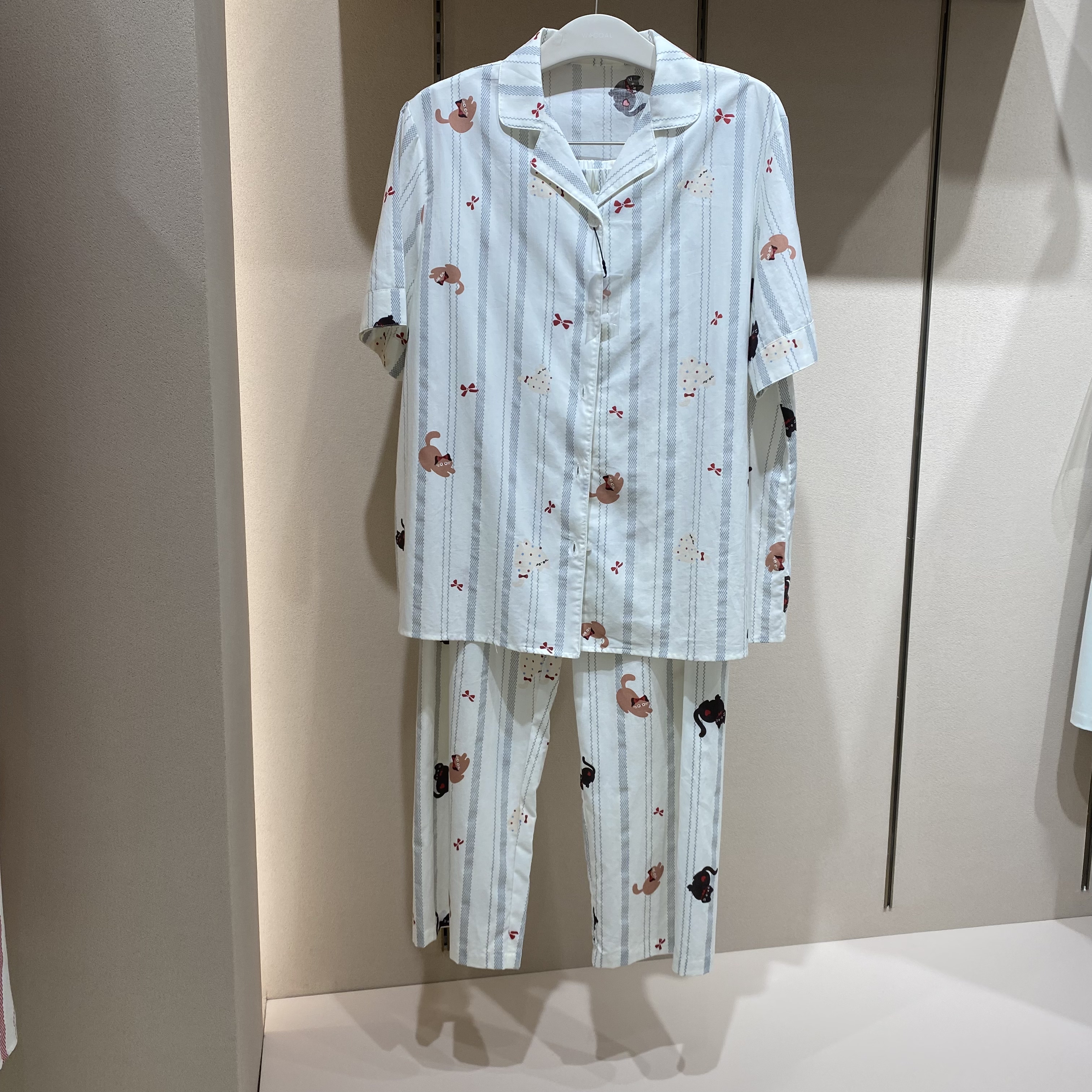 华歌尔WD20J6女士卡通全面舒适透气春夏短袖分身家居服套装699