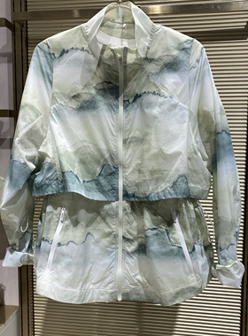 运动24年女士印花立领外套防紫外线AS144S91运动短裤AS151S91