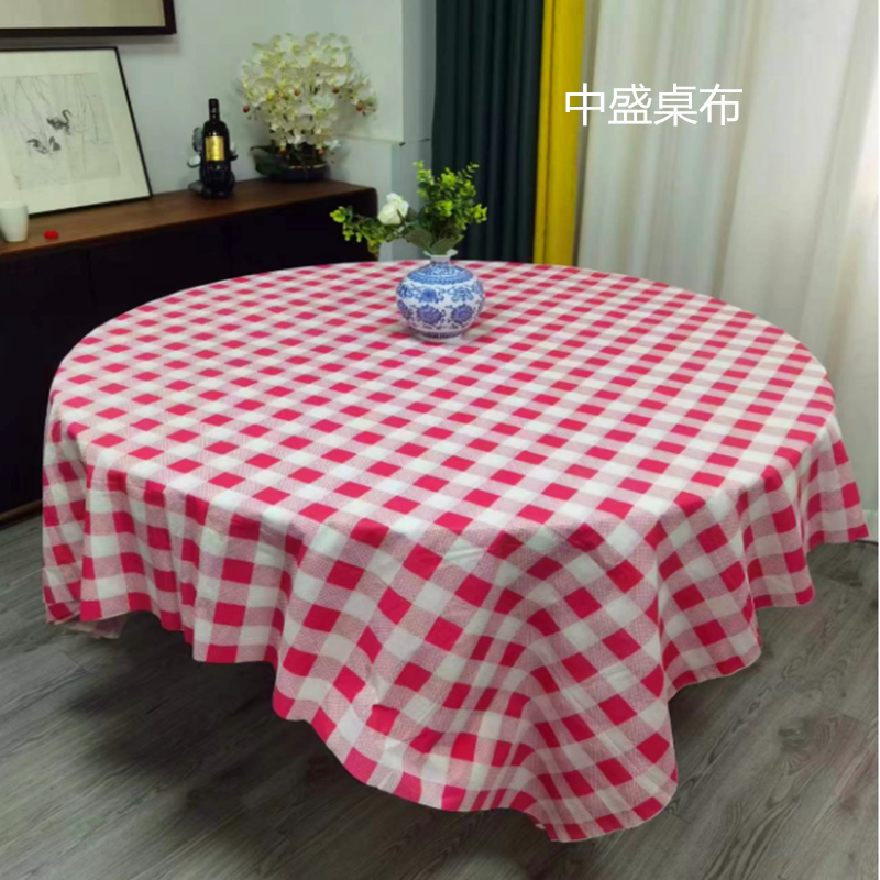 石头布桌布轻奢高级感圆桌加厚一次性长方形台布餐饮酒店用餐桌垫