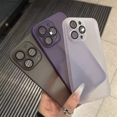 简约轻薄磨砂适用苹果手机软壳